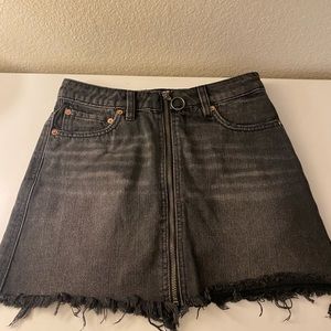 Free people black denim skirt